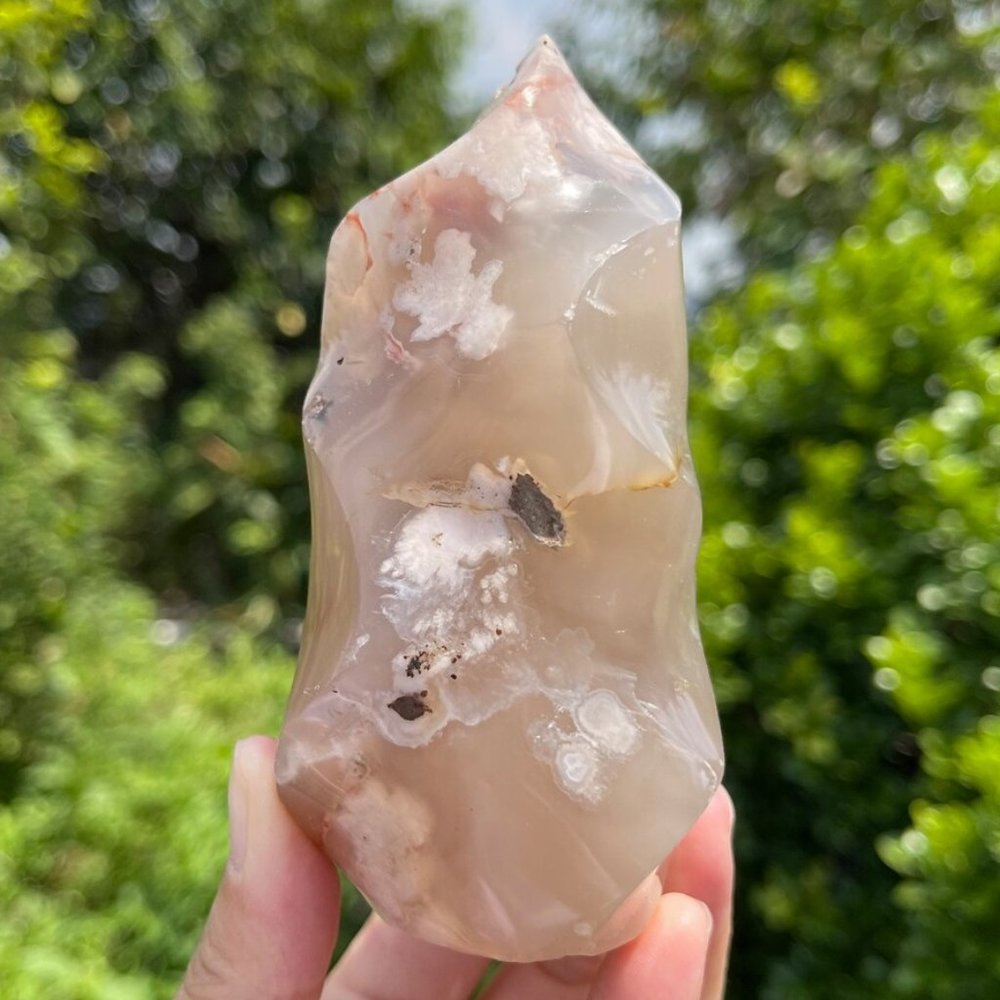 Flower Agate Flame, Crystal Flame Tower, Healing - Picture 1 of 1